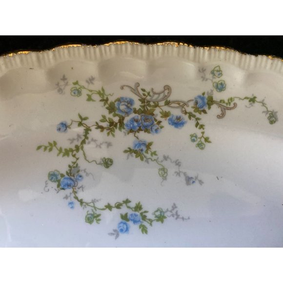 Pope Gosser Blue Floral 13" Platter - Picture 3 of 7